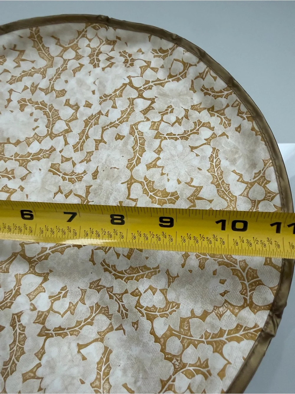 Vintage vinyl quilted fabric zippered china storage bag